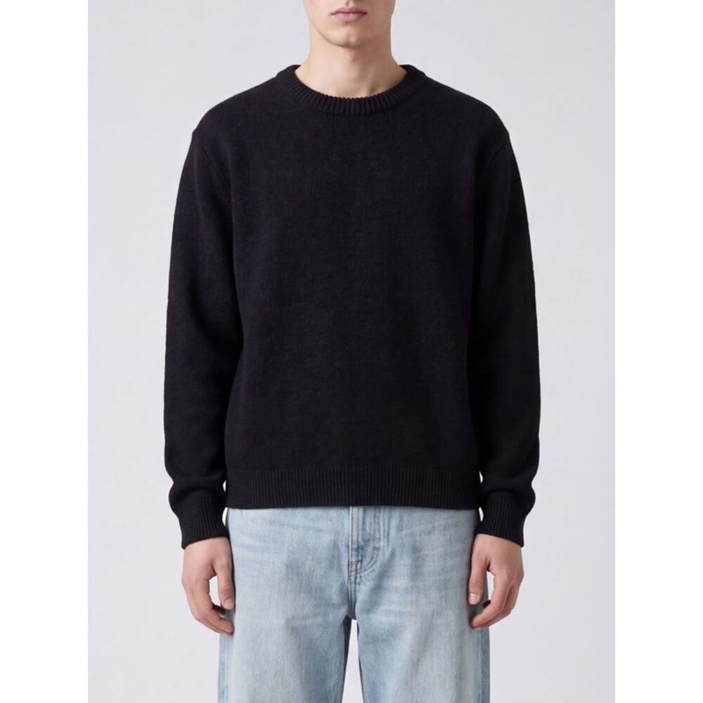 Lemaire Men Lemaire Crewneck Jumper In Alpaca Wool Blend With Ribbed Trims